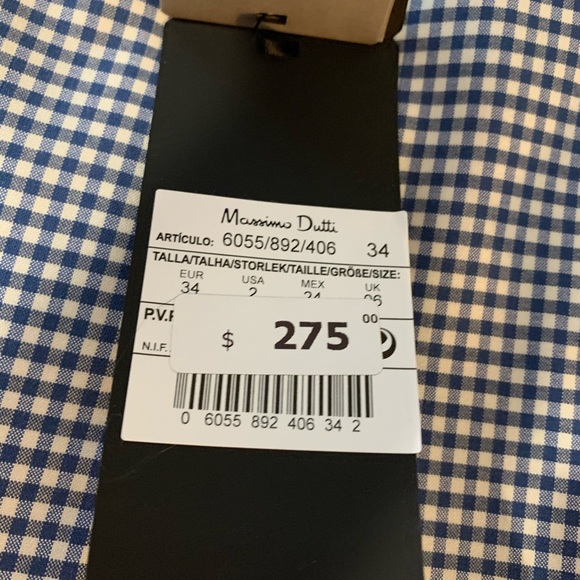 Blue Gingham Blazer — Massimo Dutti - Picture 3 of 4